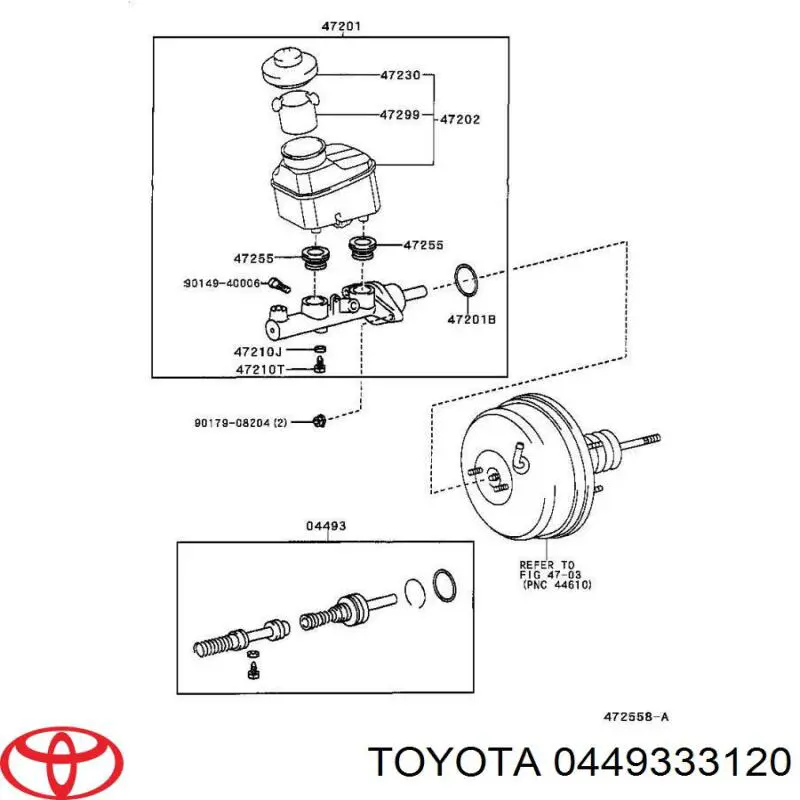 0449333120 Toyota ремкомплект главного тормозного цилиндра