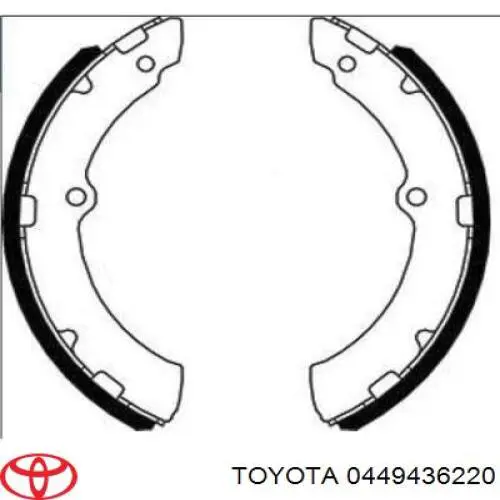 Задние барабанные колодки 0449436220 Toyota