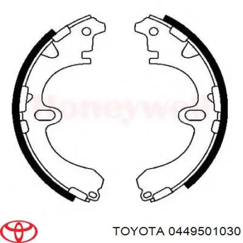 Задние барабанные колодки 0449501030 Toyota