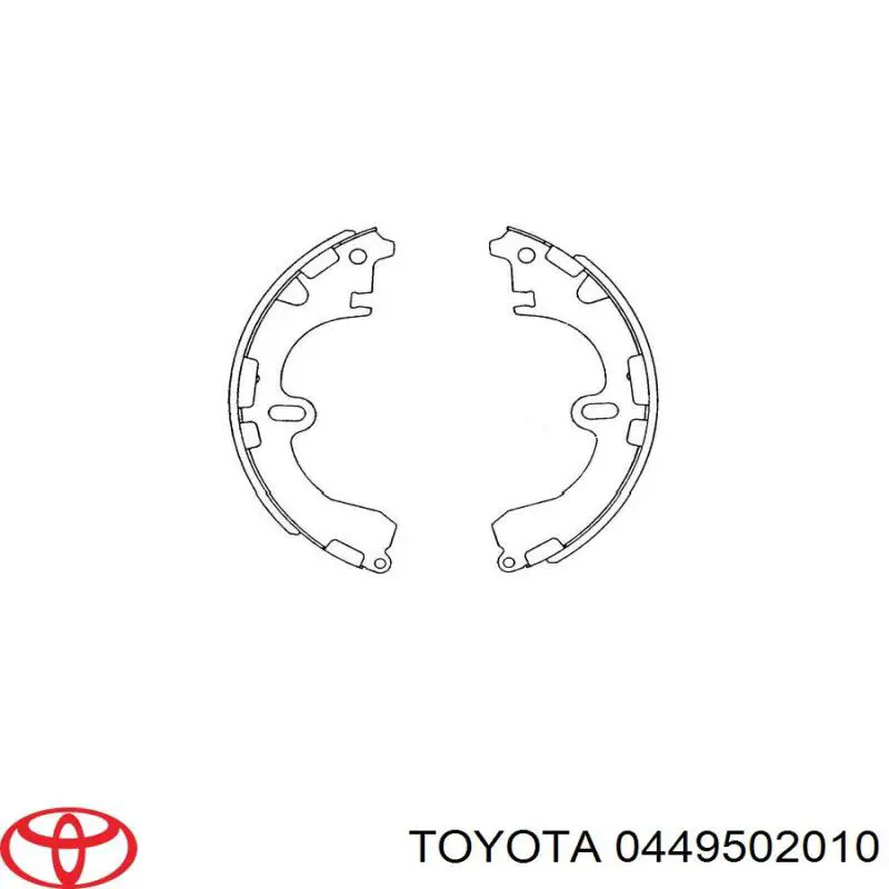 0449502010 Toyota колодки тормозные задние барабанные