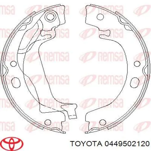 Тормоза рабочие задние ножные и тормозные барабаны Toyota 0449502120 цена, от 23.35 USD