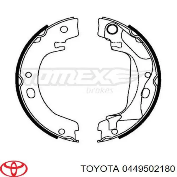 Задние барабанные колодки 0449502180 Toyota