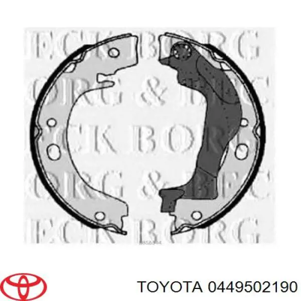 Задние барабанные колодки 0449502190 Toyota