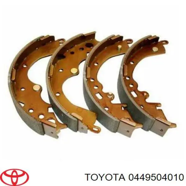 Купить 0449504010 Toyota Задние барабанные тормозные колодки