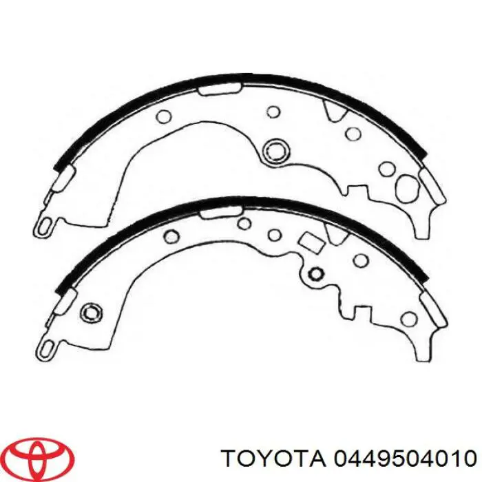 Задние барабанные колодки 0449504010 Toyota