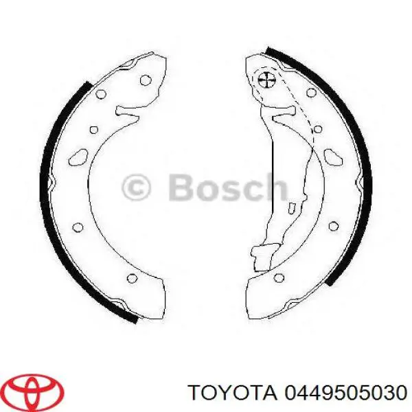 Zapatas de frenos de tambor traseras 0449505030 Toyota
