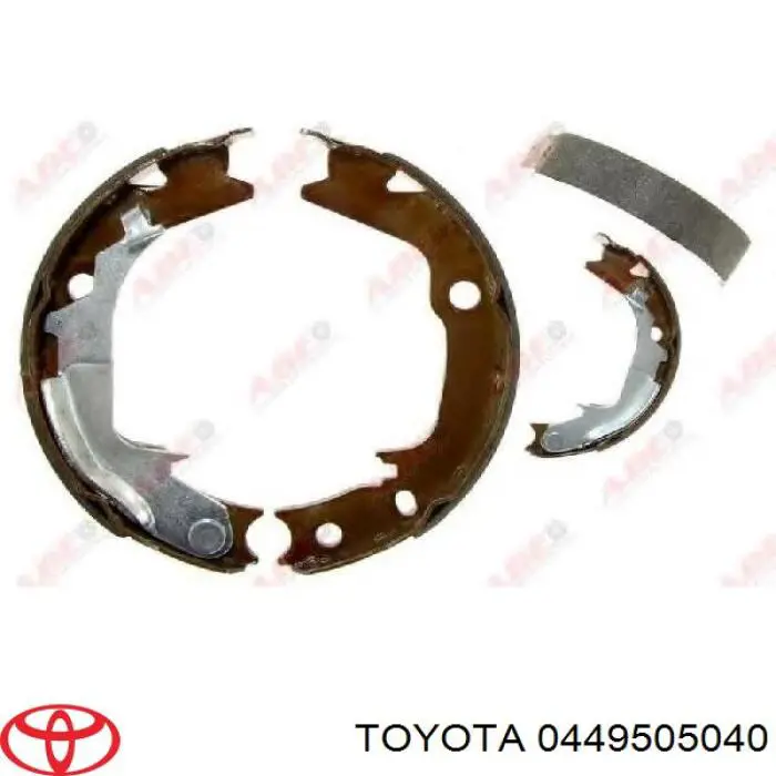 0449505040 Toyota колодки ручника (стояночного тормоза)