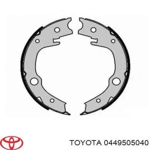 Купить 0449505040 Toyota Колодки ручника/стояночного тормоза