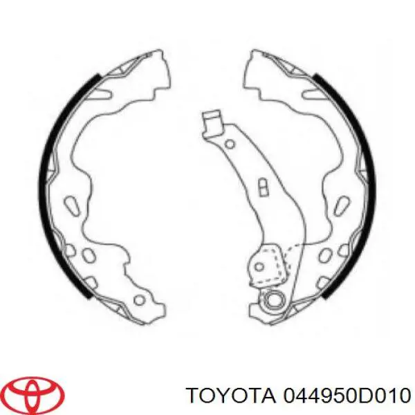 Купить 044950D010 Toyota Задние барабанные тормозные колодки