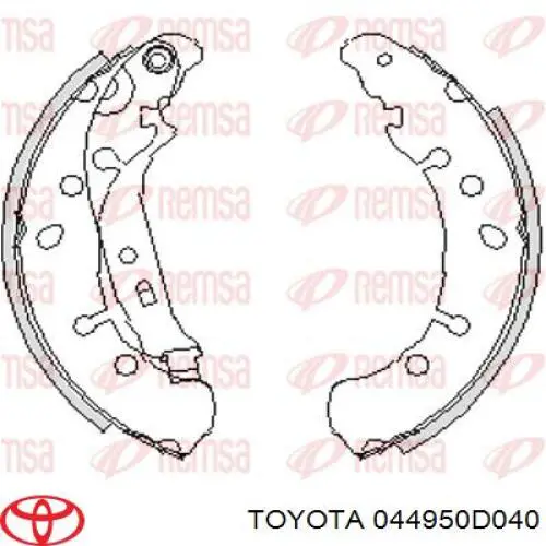 Барабанные колодки Toyota 044950D040