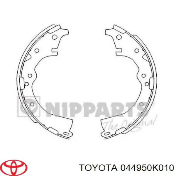 Купить 044950K010 Toyota Задние барабанные тормозные колодки