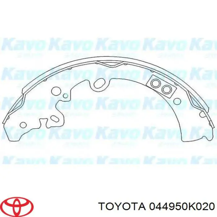 044950K020 Toyota Барабанные тормозные колодки