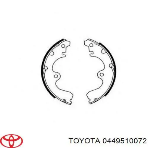 Задние барабанные колодки 0449510072 Toyota