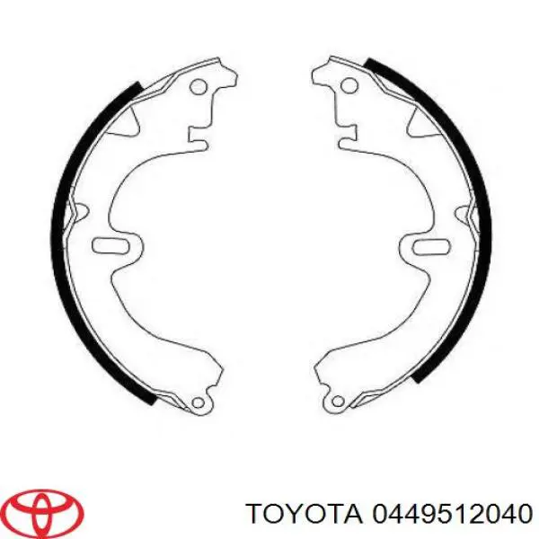 Задние барабанные колодки 0449512040 Toyota