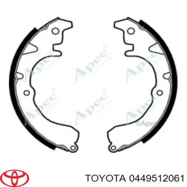 0449512061 Toyota задние барабанные колодки