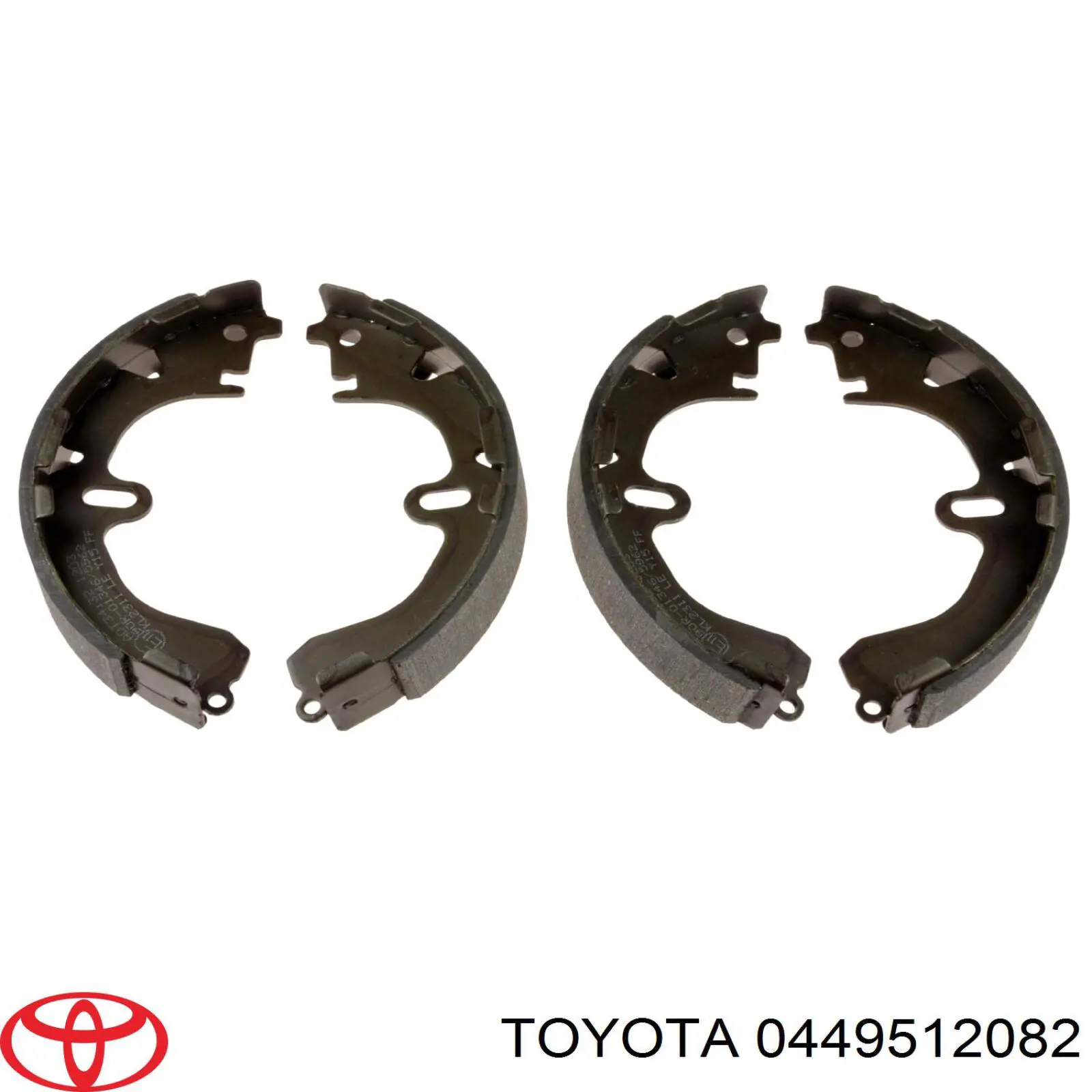 Задние барабанные колодки 0449512082 Toyota