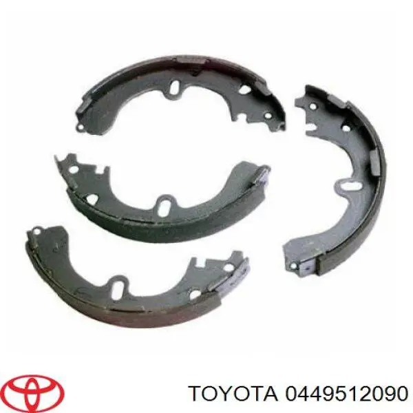 Задние барабанные колодки 0449512090 Toyota