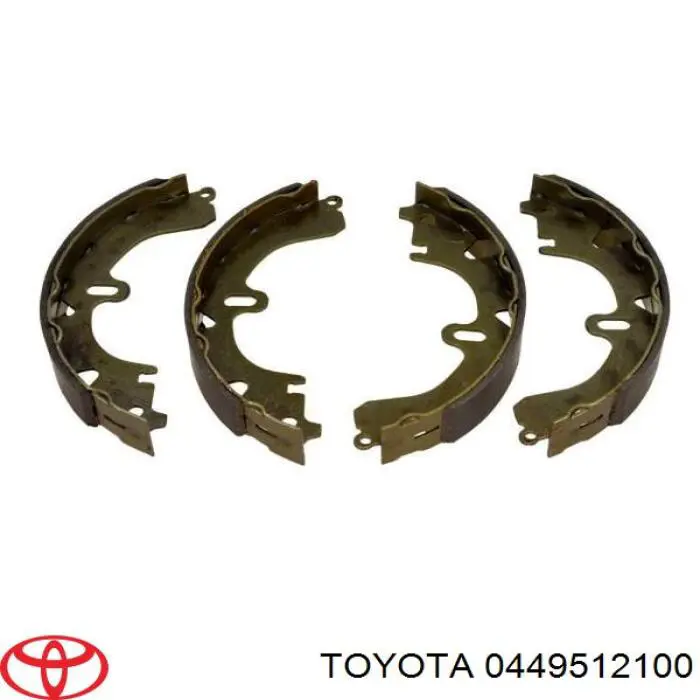 Задние барабанные колодки 0449512100 Toyota