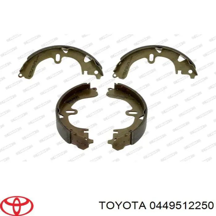 Колодки гальмові задні, барабанні 0449512250 Toyota