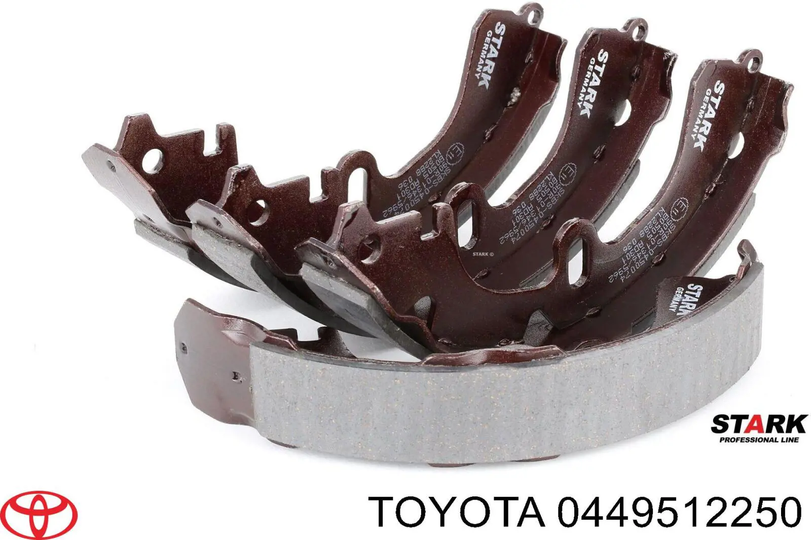 Задние барабанные колодки 0449512250 Toyota