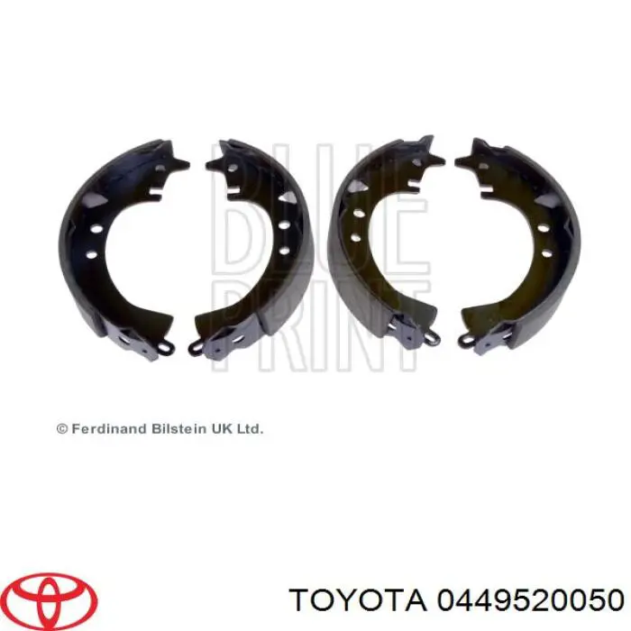 Купить 0449520050 Toyota Задние барабанные тормозные колодки