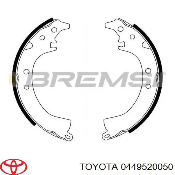 0449520050 Toyota Барабанные тормозные колодки