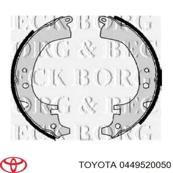 Задние барабанные колодки 0449520050 Toyota