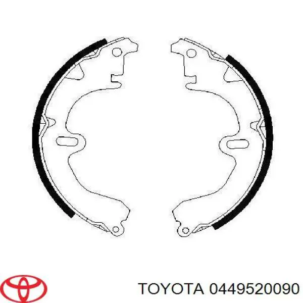 0449520090 Toyota задние барабанные колодки