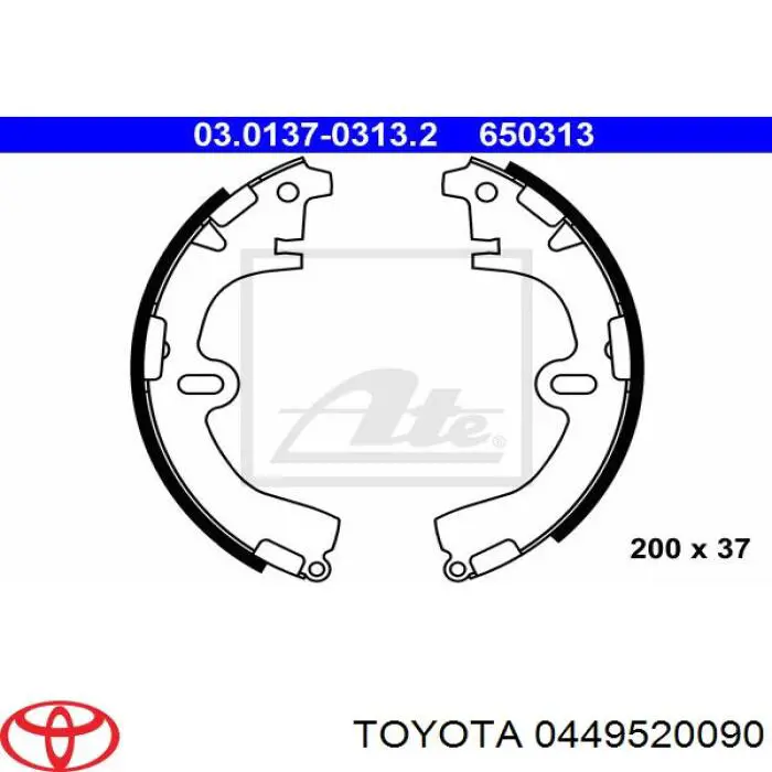 Тормоза рабочие задние ножные и тормозные барабаны Toyota 0449520090 цена, от 14.06 USD