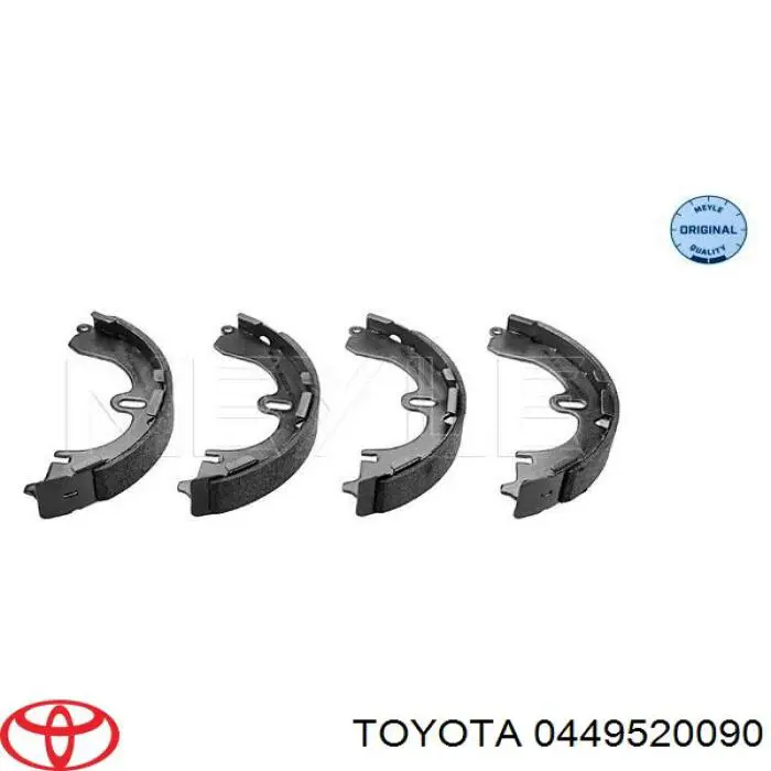 Купить 0449520090 Toyota Задние барабанные тормозные колодки