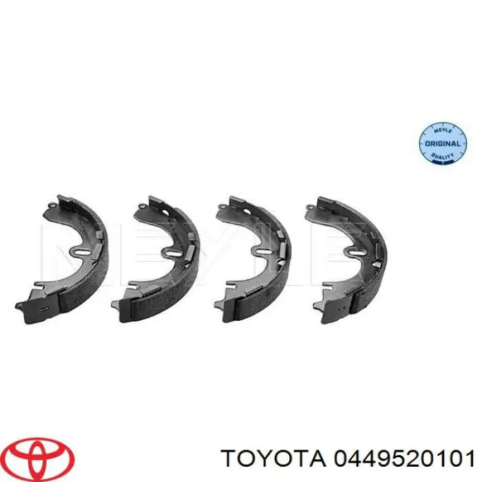 Купить 0449520101 Toyota Задние барабанные тормозные колодки