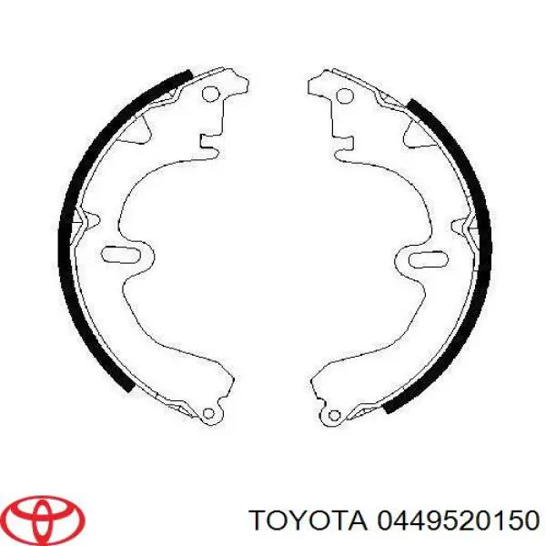 0449520150 Toyota колодки тормозные задние барабанные