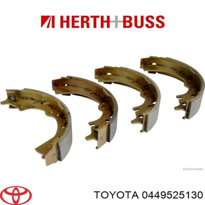 Задние барабанные колодки 0449525130 Toyota