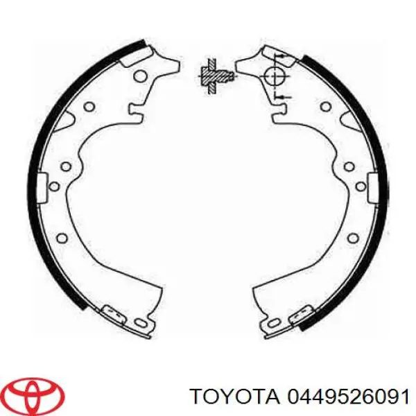 0449526091 Toyota задние барабанные колодки