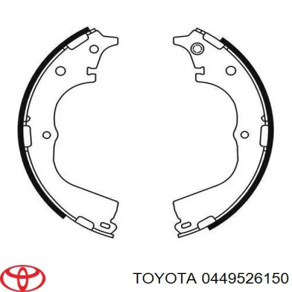 0449526150 Toyota колодки тормозные задние барабанные