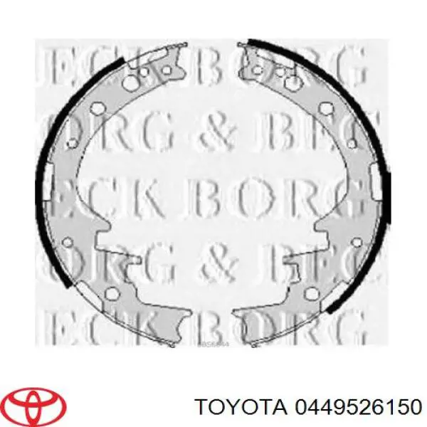 Купить 0449526150 Toyota Задние барабанные тормозные колодки