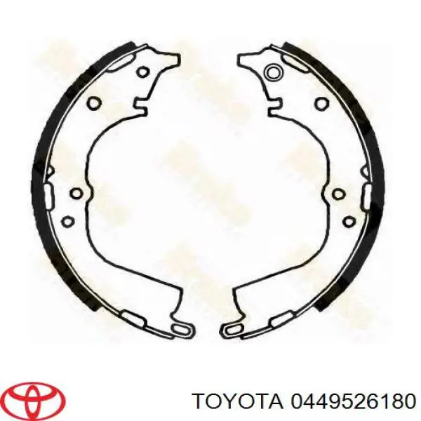 Купить 0449526180 Toyota Задние барабанные тормозные колодки