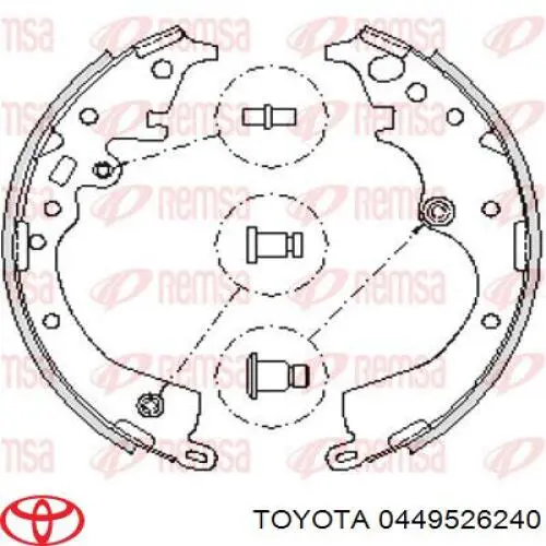Тормоза рабочие задние ножные и тормозные барабаны Toyota 0449526240 цена, от 39.34 USD