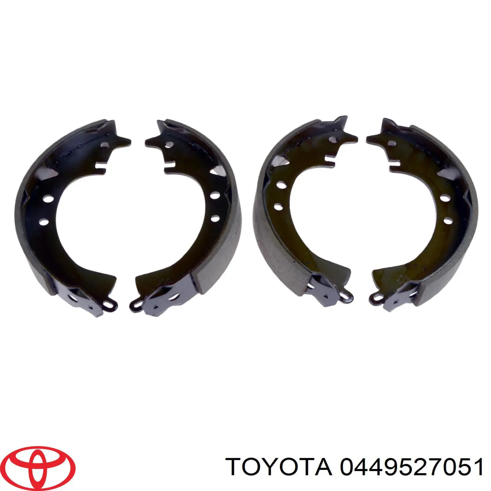 Задние барабанные колодки 0449527051 Toyota