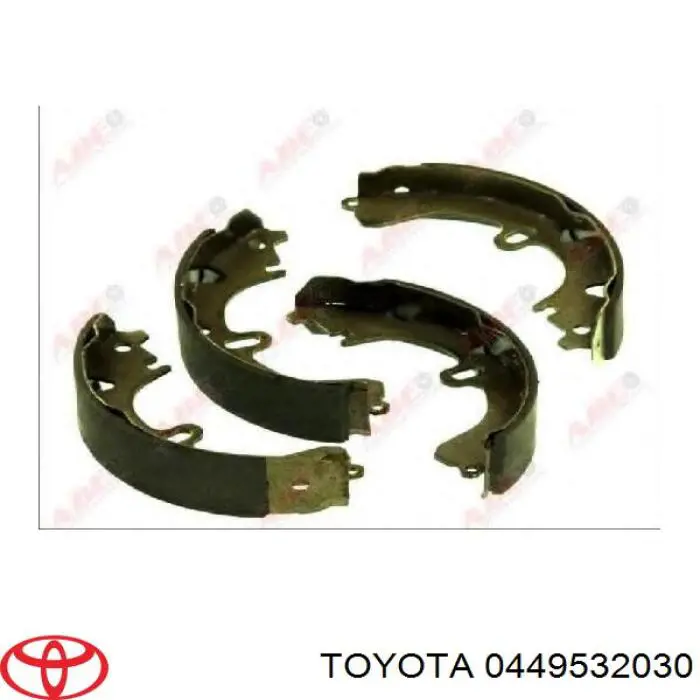 Задние барабанные колодки 0449532030 Toyota