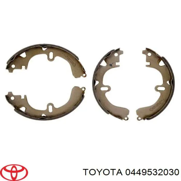 Купить 0449532030 Toyota Задние барабанные тормозные колодки