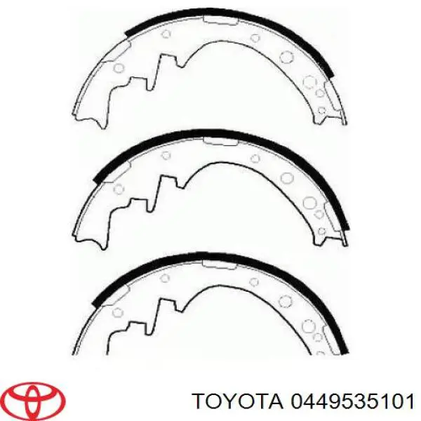 0449535101 Toyota задние барабанные колодки