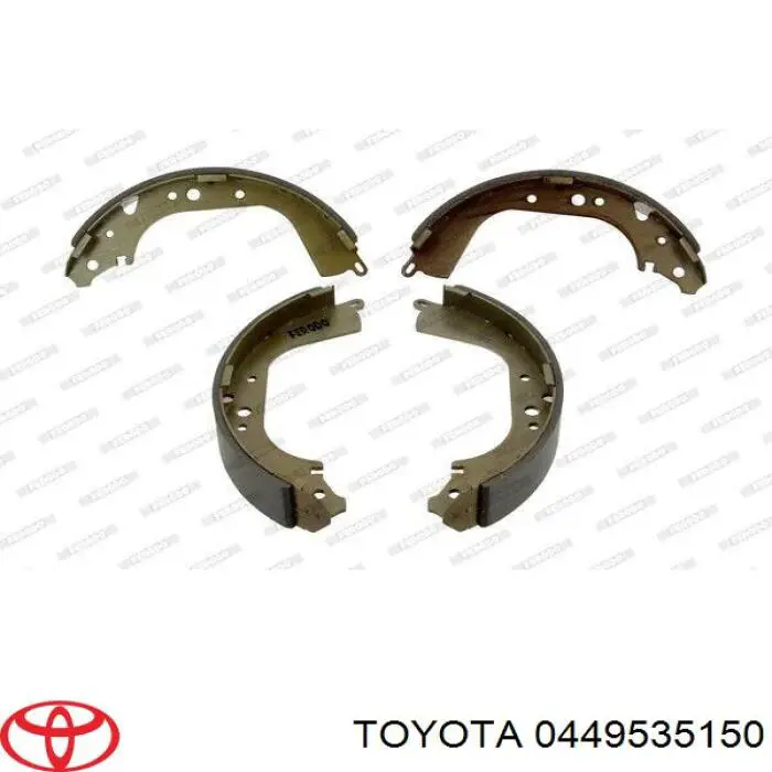 Задние барабанные колодки 0449535150 Toyota