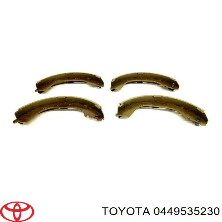 Купить 0449535230 Toyota Задние барабанные тормозные колодки