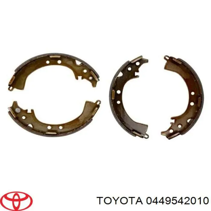 Купить 0449542010 Toyota Задние барабанные тормозные колодки
