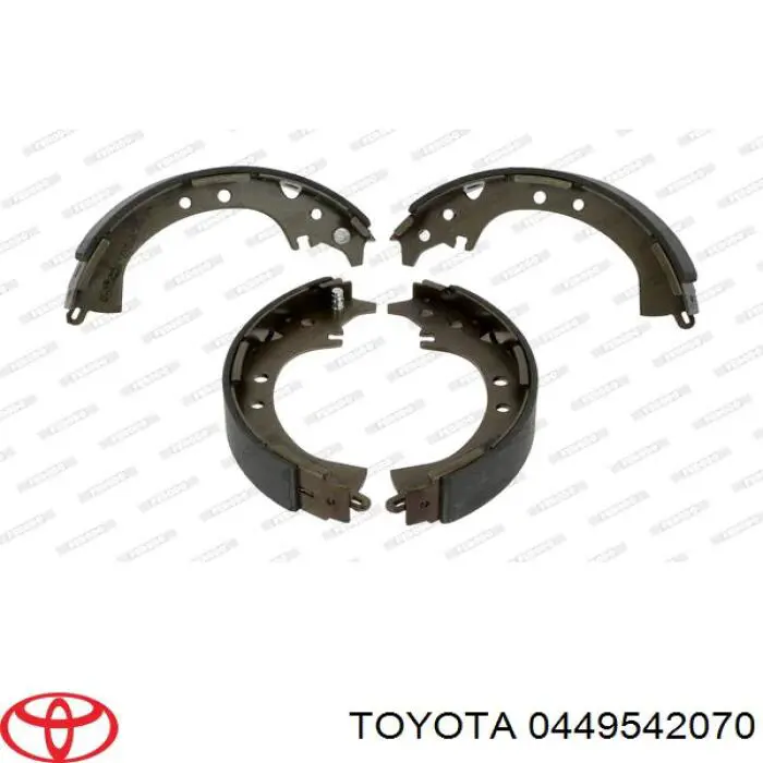 Задние барабанные колодки 0449542070 Toyota