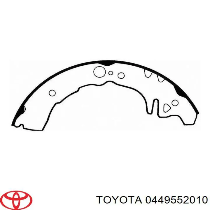 Купить 0449552010 Toyota Задние барабанные тормозные колодки
