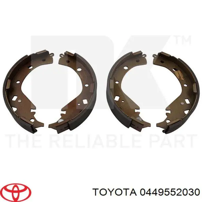 0449552030 Toyota колодки тормозные задние барабанные