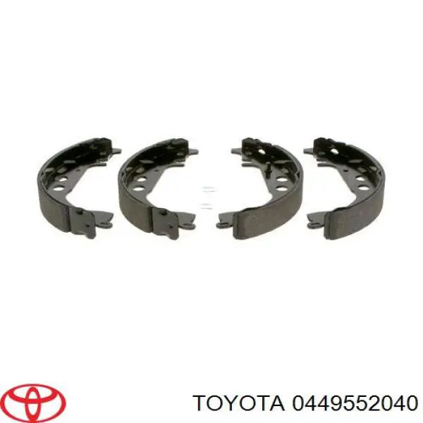 0449552040 Toyota sapatas do freio traseiras de tambor