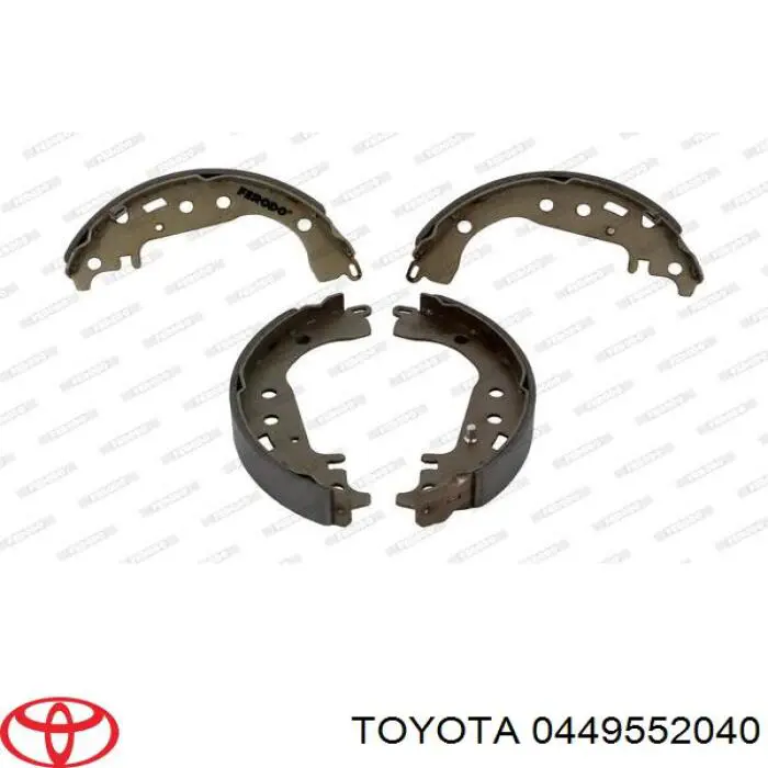 Купить 0449552040 Toyota Задние барабанные тормозные колодки